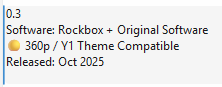 Updater showing a Rockbox release choice