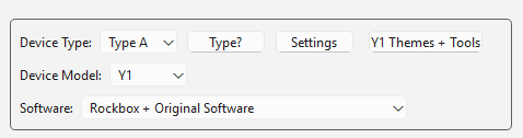 Updater showing Rockbox selected for Y1